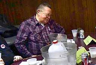 In this Feb. 1, 2014, file photo, Mike "Pee Wee" Forck is seen as one of the judges tasting chili during the Navy Ship Club's Annual Chili Cook-Off in Jefferson City.