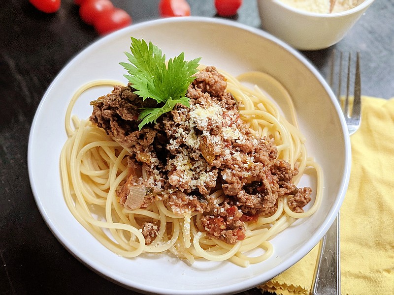Pasta with a quick-to-prepare bolognese sauce is perfect for busy school nights. (Gretchen McKay/Pittsburgh Post-Gazette/TNS)