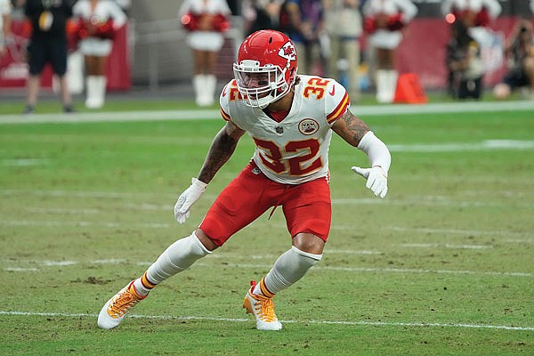 Chiefs free safety Tyrann Mathieu plays during a preseason game last month against the Cardinals in Glendale, Ariz.