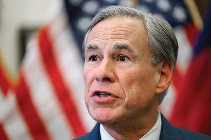 In this June 8, 2021, file photo, Texas Gov. Greg Abbott speaks at a news conference in Austin, Texas. Opponents of a sweeping Republican elections overhaul in Texas sued Gov. Greg Abbott on Friday, Sept. 3, 2021 going to court even before he had signed into law changes that would further tighten the state's already strict voting rules. (AP Photo/Eric Gay, File)