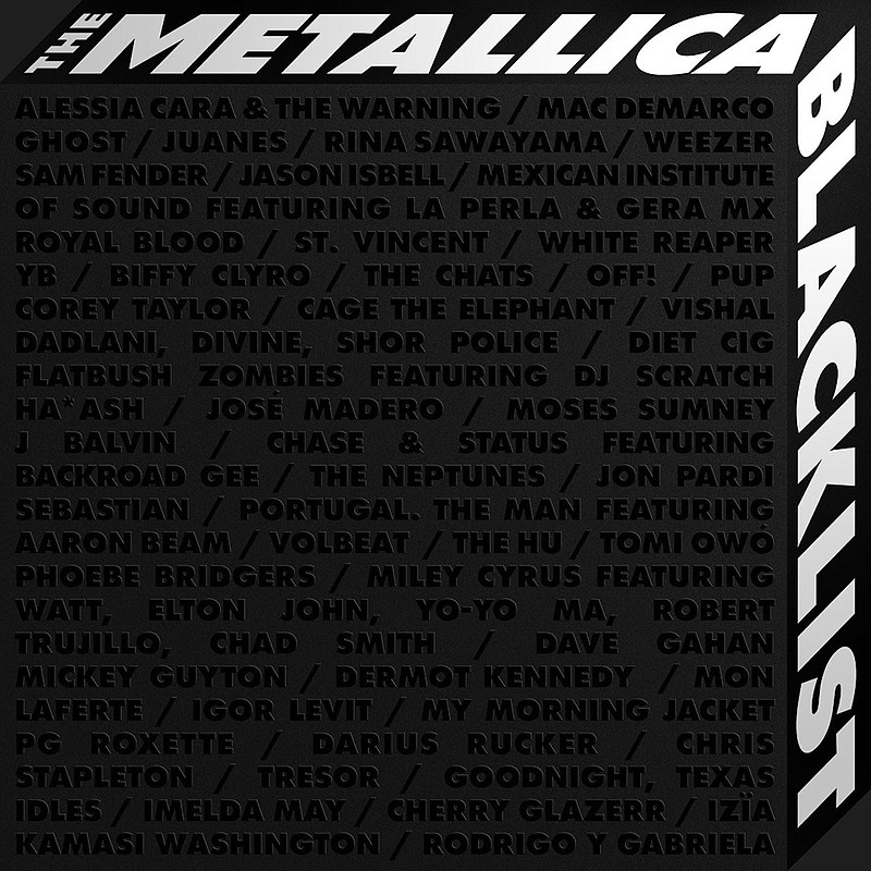 This cover image released by Rhino/Blackened Recordings shows "The Metallica Blacklist," performed by various artists. (Rhino/Blackened Recordings via AP)