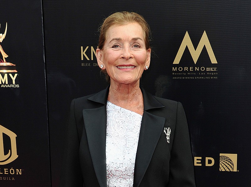 FILE - Judge Judy Sheindlin arrives at the 46th annual Daytime Emmy Awards in Pasadena, Calif., on May 5, 2019.  Sheindlin is returning to television on Nov. 1 with her new show, "Judy Justice," which will be available weekdays on the little-known IMDb TV, a free streaming service offered by Amazon. (Photo by Richard Shotwell/Invision/AP, File)