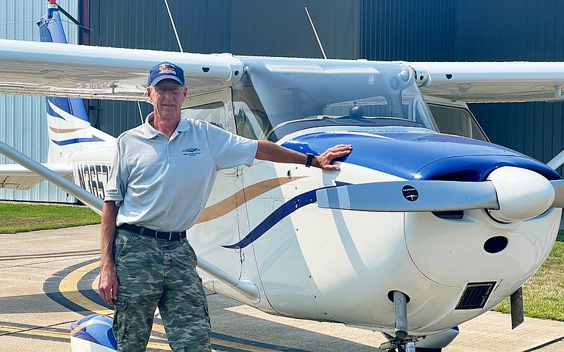 Kingdom Pilots Association Treasurer Dave Hollabaugh stands with his 1965 Cessna 172. To see more planes like his, stop by the Kingdom Pilots Association's 30th Annual Fly-In and Pancake Breakfast from 7-11 a.m. Sept.18 at the Elton Hensley Memorial Airport, 4420 Country Road 304.