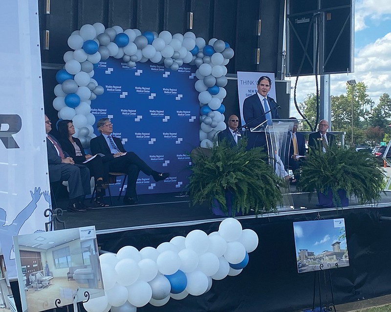 Dr. Ralph de la Torre, founder, chairman and CEO of Steward Health Care, speaks at the ceremony before the groundbreaking.