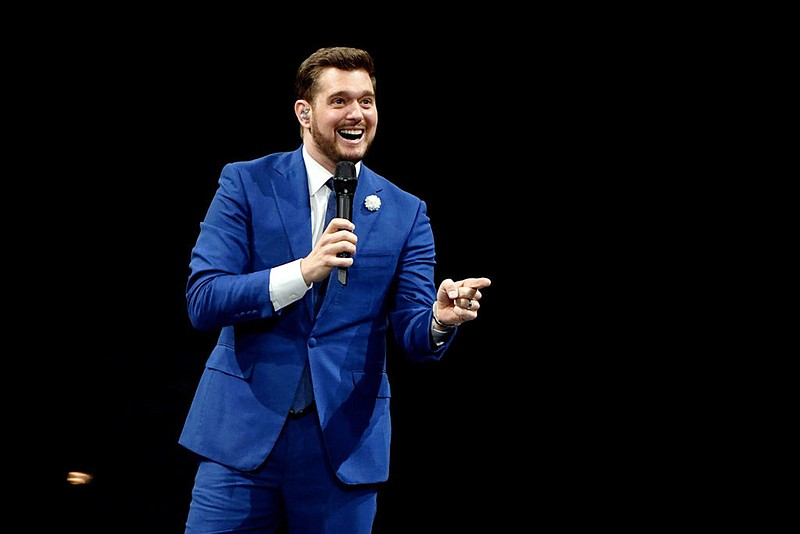 Singer/songwriter Michael Buble performs at T-Mobile Arena on March 30, 2019 in Las Vegas, Nevada. (Ethan Miller/Getty Images/TNS)