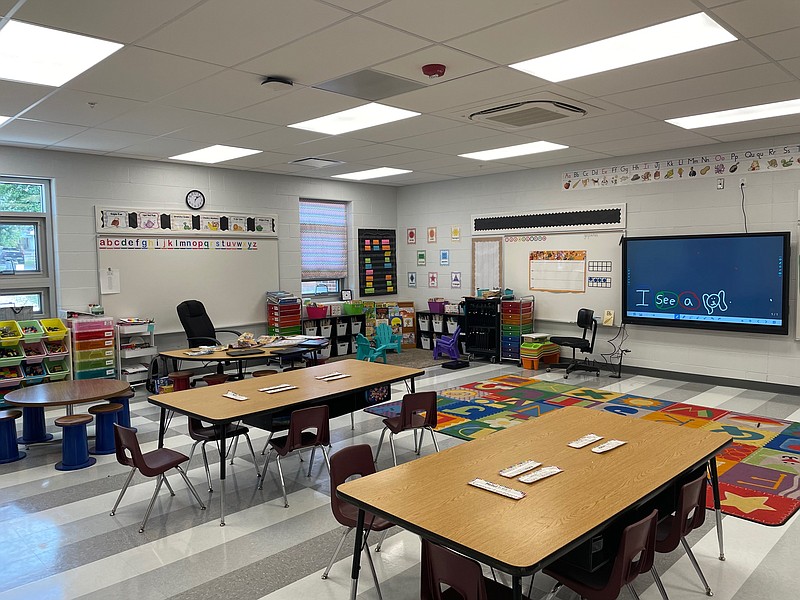 <p>Democrat photo/Kaden Quinn</p><p>The kindergarten classroom pictured here is one of many new spaces available at California 
Elementary School.</p>