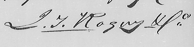 <p>Courtesy/Wayne Johnson</p><p>This signature of Capt. Jefferson T. Rogers is from an agreement with Callaway County for ferry rights.</p>