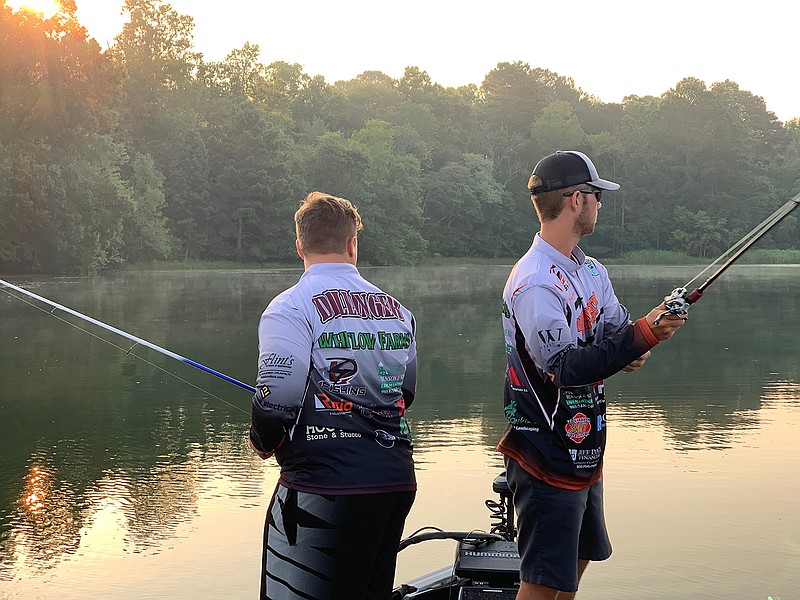 Carson Dillinger, left, and Dylan Benson, who both competed at the state and national level last year, enjoy being out on the water. (Submitted photo)
