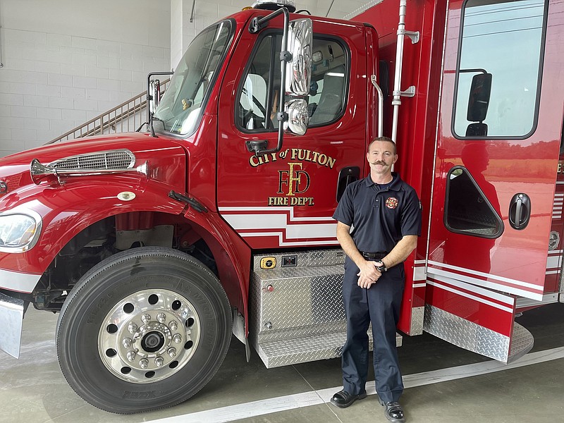 <p>Paula Tredway/FULTON SUN Russell Sing has been in the fire service for a little over 20 years. He has been working for the City of Fulton for three years as the training officer and second in charge.</p>