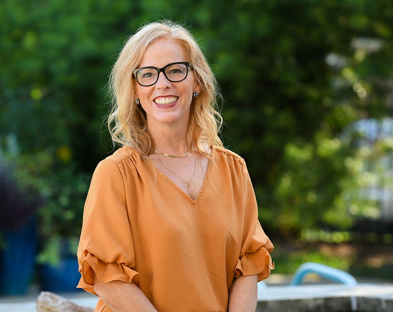 Julie Smith/News Tribune
Kelli Jones poses at her west side Jefferson City home. Jones is a survivor of breast cancer and will be sharing thoughts on the battle to beat the disease.