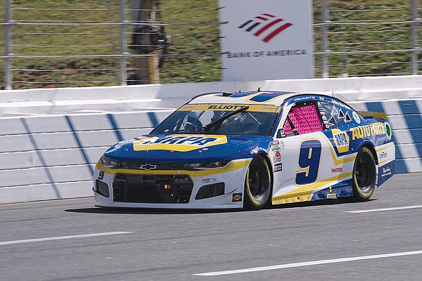Chase Elliott drives during Sunday afternoon's NASCAR Cup Series race at Charlotte Motor Speedway in Concord, N.C.