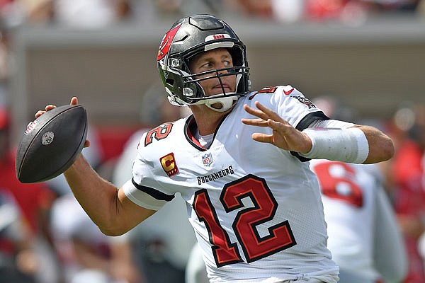 Buccaneers quarterback Tom Brady throws a pass during last Sunday's game against the Dolphins in Tampa, Fla.