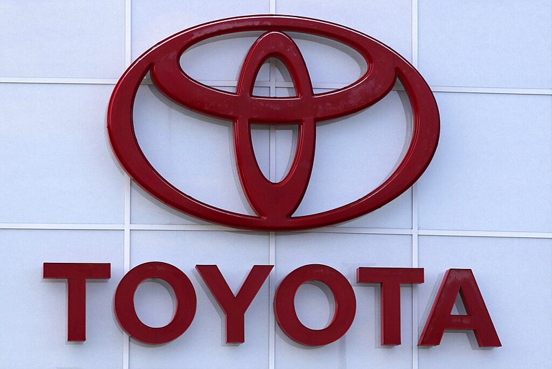 FILE - The Toyota logo is shown on a dealership in Manchester, N.H., in this Thursday, Aug. 15, 2019, file photo. 