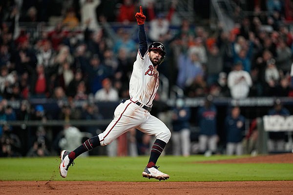Unlikely hero, two homers carry Braves to brink of World Series title