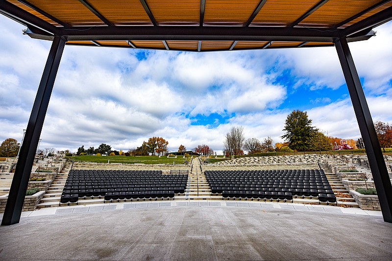 This November 2021 photo shows the view from the performer's standpoint at Capital Region MU Health Care Amphitheater.