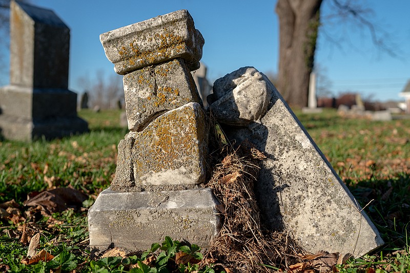 Many older gravestones in the Old Town cemetery are in disrepair and it is now hard or impossible to read the names of those buried at those locations.