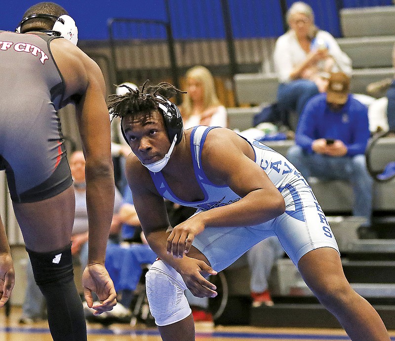 Bahshi Traylor is one of the returning starters for the Capital City Cavaliers wrestling team this season.