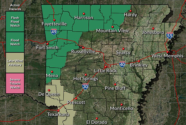 Forecasters: Up to 3 more inches of rain expected in Northwest Arkansas ...