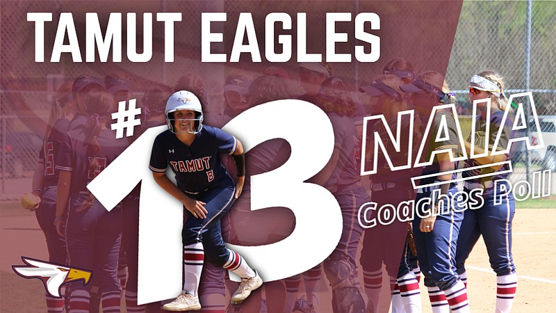 Texas A&M University-Texarkana's softball team moved up a spot to No. 13 in the NAIA Softball Coaches' Top 25 Poll that was released on Wednesday, April 6, 2022. (Photo courtesy of Texas A&M University-Texarkana)
