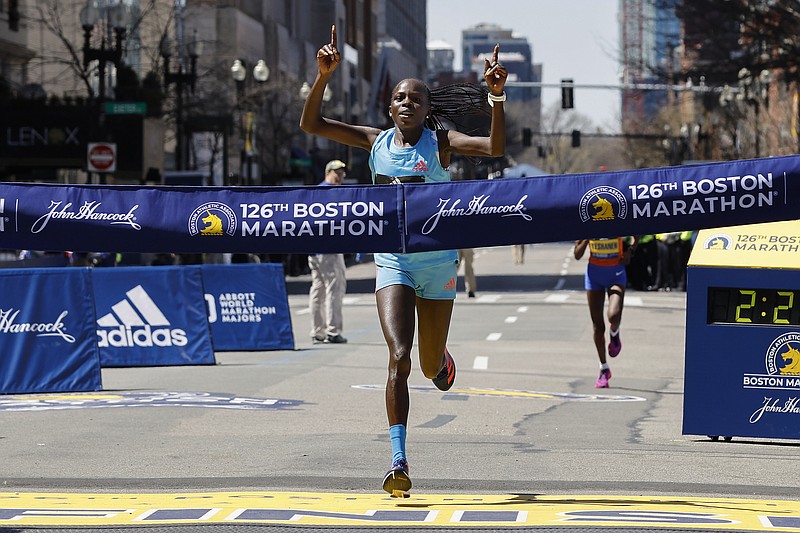 Olympic champ Jepchirchir wins 50th women's Boston Marathon The