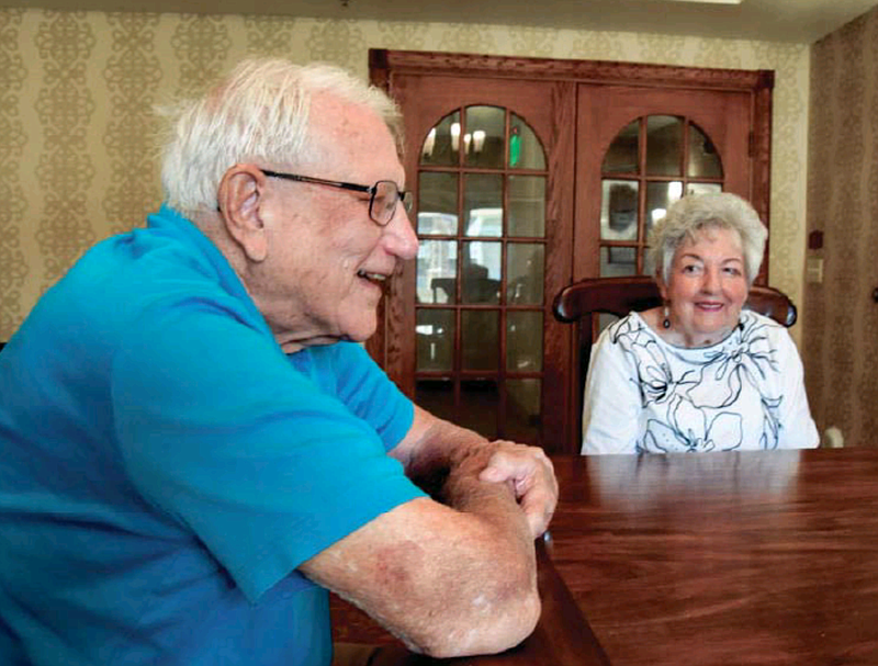 Lola Perrey and Gerald “Jerry” Scarlett met at Primrose Retirement Community and are planning to get married.