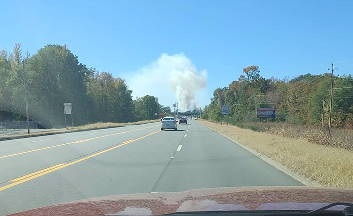 Wildfires in south Jefferson County last week could be seen from miles away. Because of the weekend rains, a burn ban has been lifted for at least a week. (Special to The Commercial/Sheri Flannery)