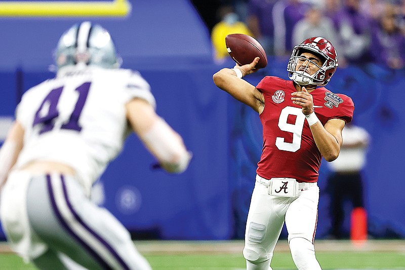 Bryce Young throws for 5 TDs; Alabama tops K-State in Sugar Bowl