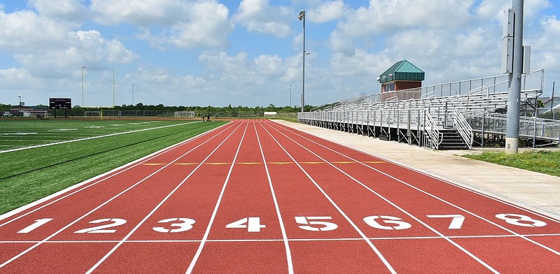 A high school track is pictured. Dollarway competed in its final track meet Tuesday, the 3A state championships in Prescott. (Pine Bluff Commercial/I.C. Murrell)