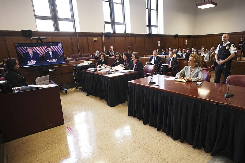 Trump makes video appearance in New York criminal case, trial date set for  March primary season