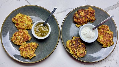 Squash Cakes With Cheese and Herbs