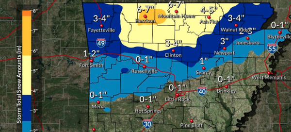 Winter storm watch set for parts of the state; snow, ice also possible