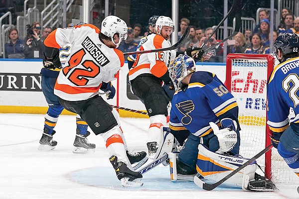 Konecny Scores Twice, Flyers Beat Blues 5-2 To End Road Skid