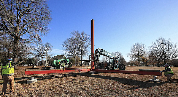 'Standing Red' sculpture too costly to fix, destroyed after removal from Little Rock park, museum says - Vimarsana News