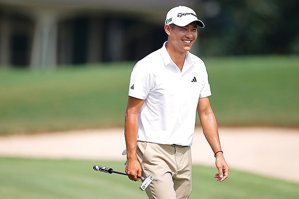 Morikawa moves into threeway tie for Tour Championship lead