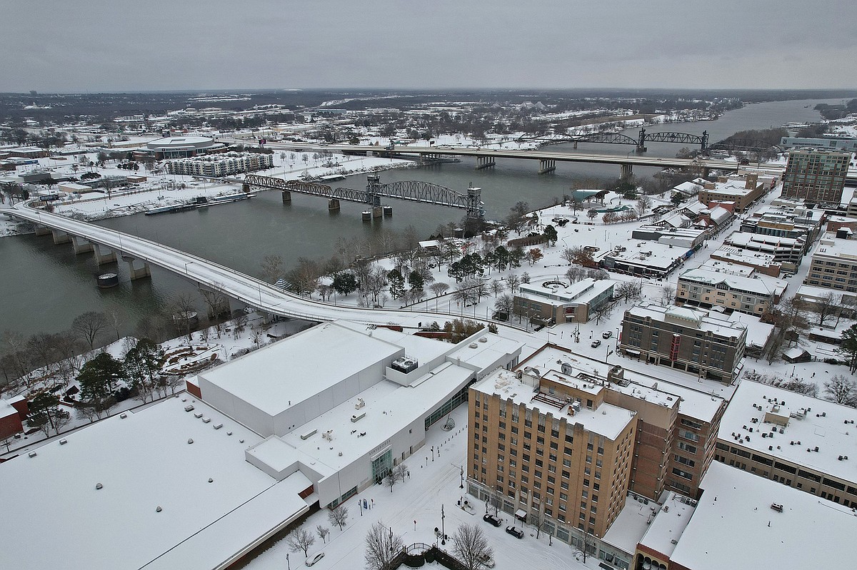 VIDEO: Drone footage of Downtown Little Rock after Saturday winter storms | Arkansas Democrat Gazette