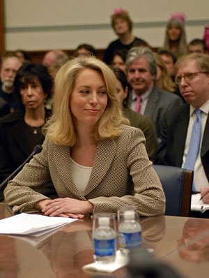 Former CIA official Valerie Plame Wilson listens to opening statements at a House Committee on Oversight and Government Reform hearing Friday in Washington. 