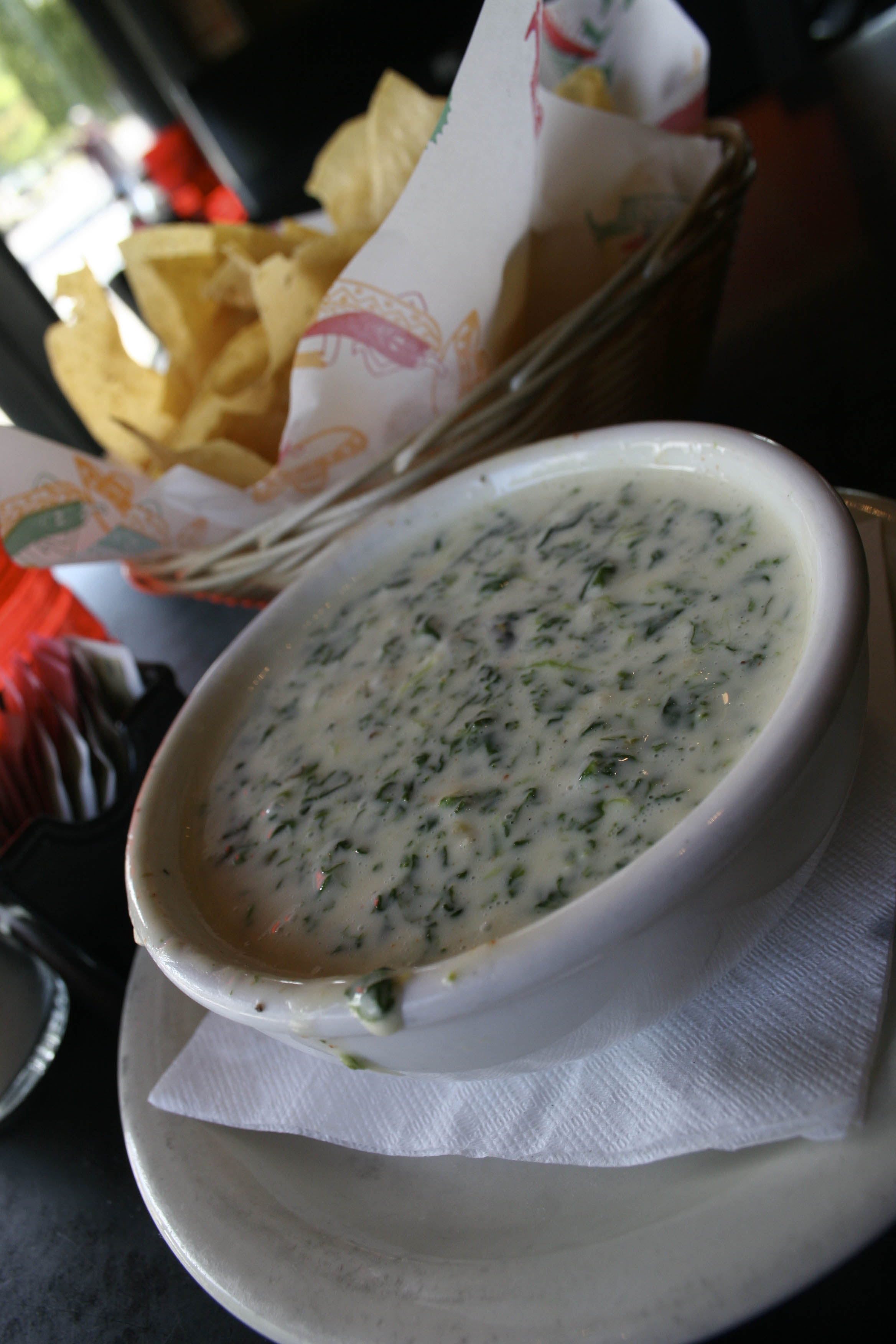 Juanita's Spinach Cheese Dip. This dip brought in the most votes. The original recipe is from the old Blue Mesa restaurant.