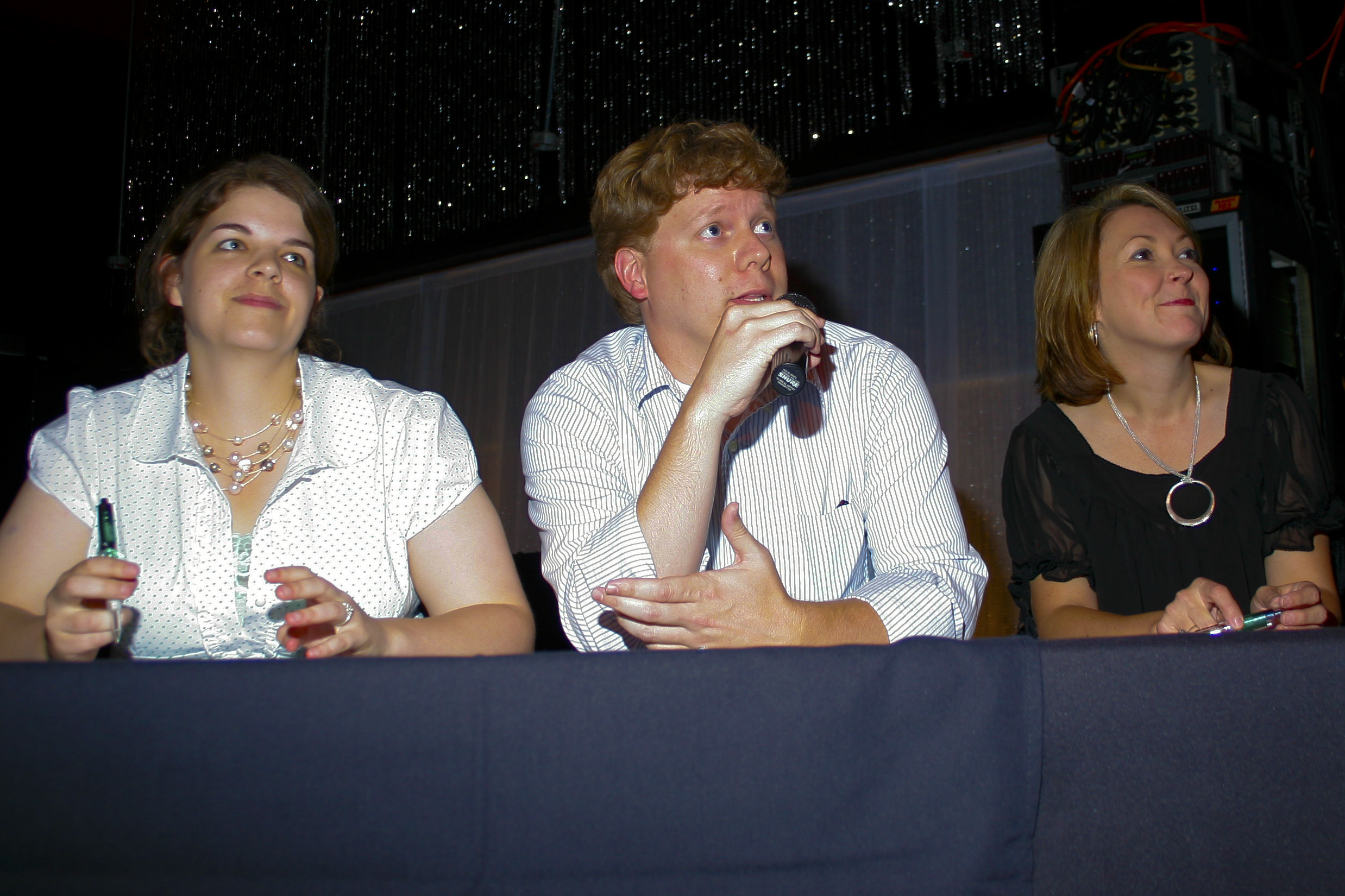 Melissa Tucker, Shea Stewart and Christy Smith judge the action.