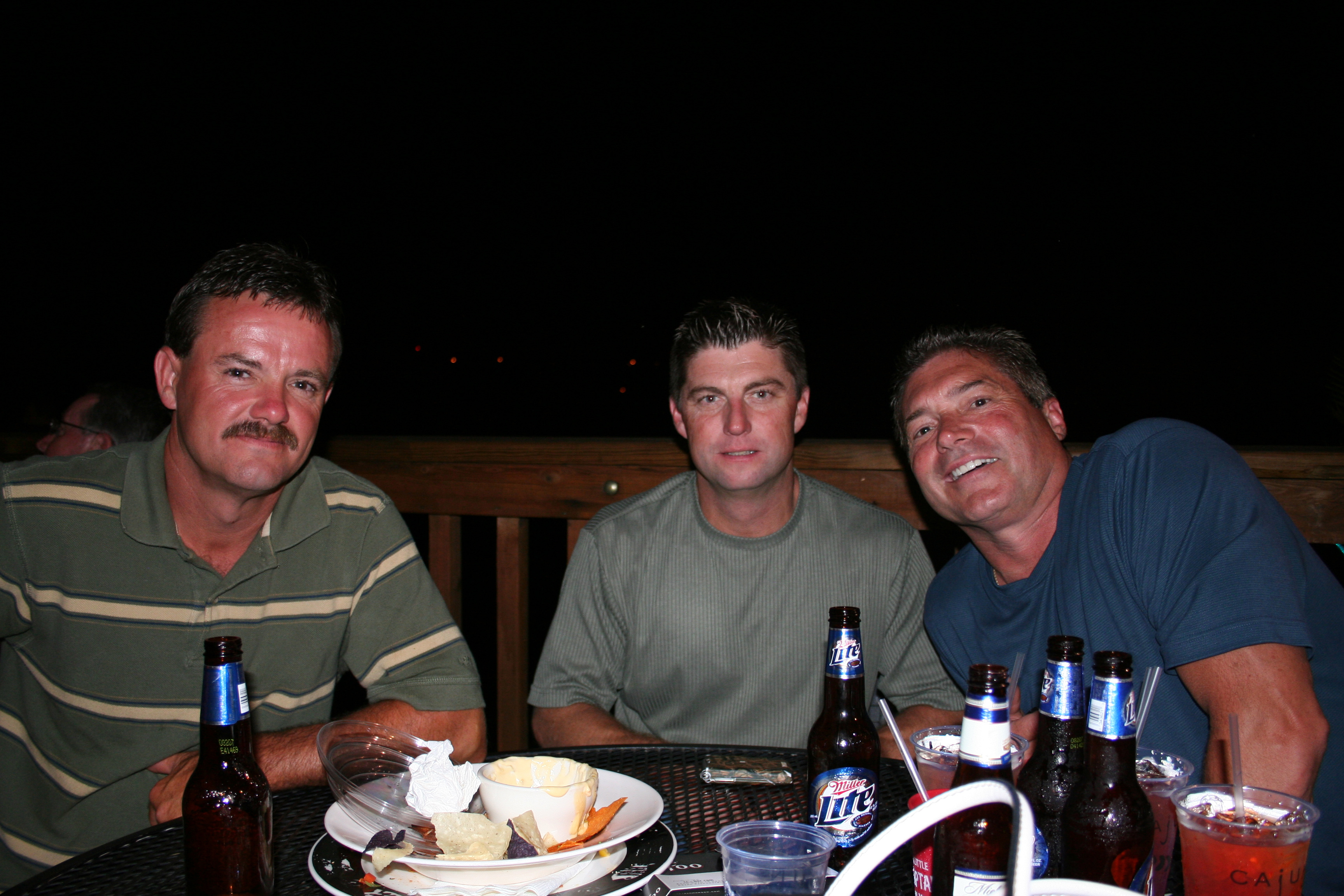Blaine and friends enjoy the weather and drinks at Cajun's
