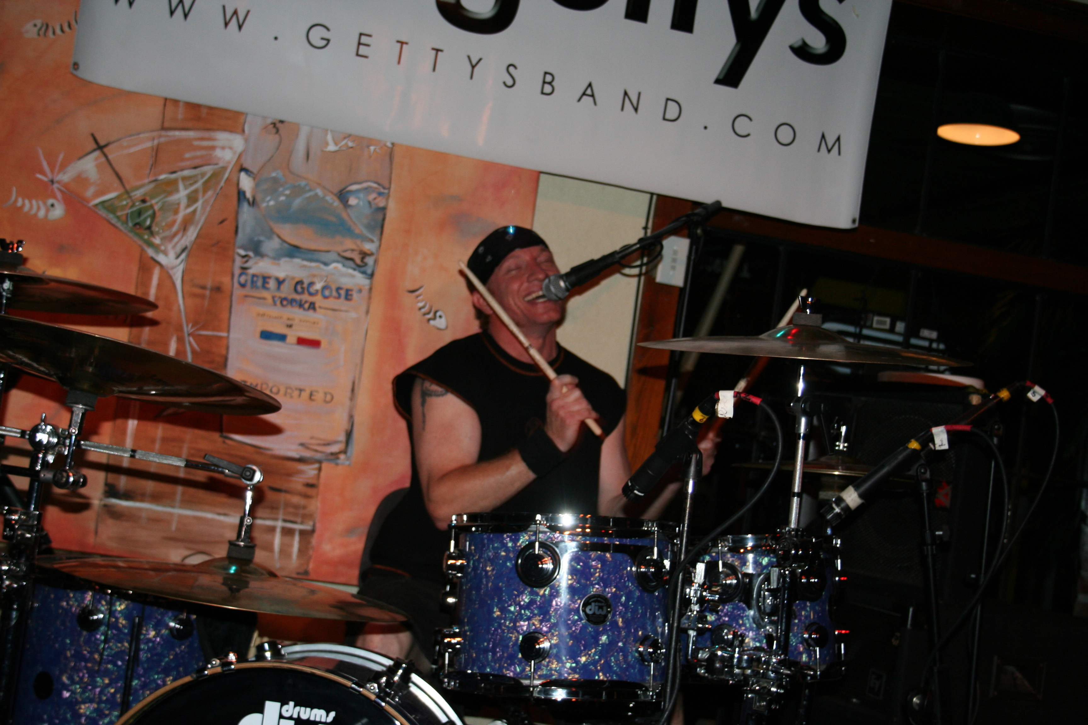 This drummer from The Getty's keeps the beat for the crowd