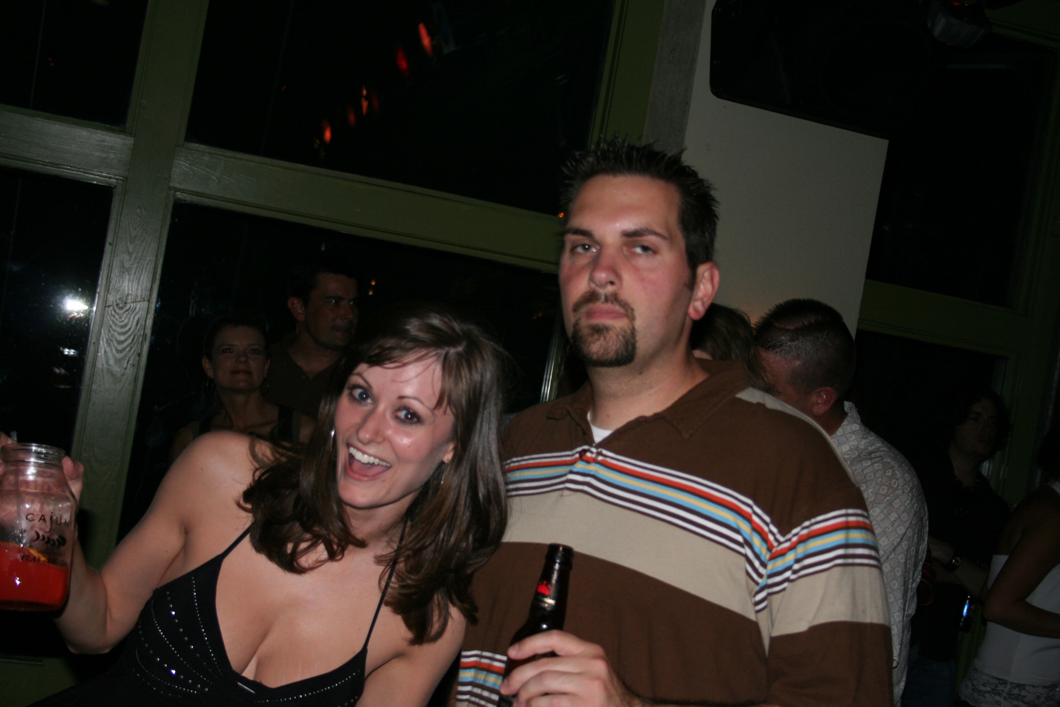 Heather catches the camera on the dancefloor