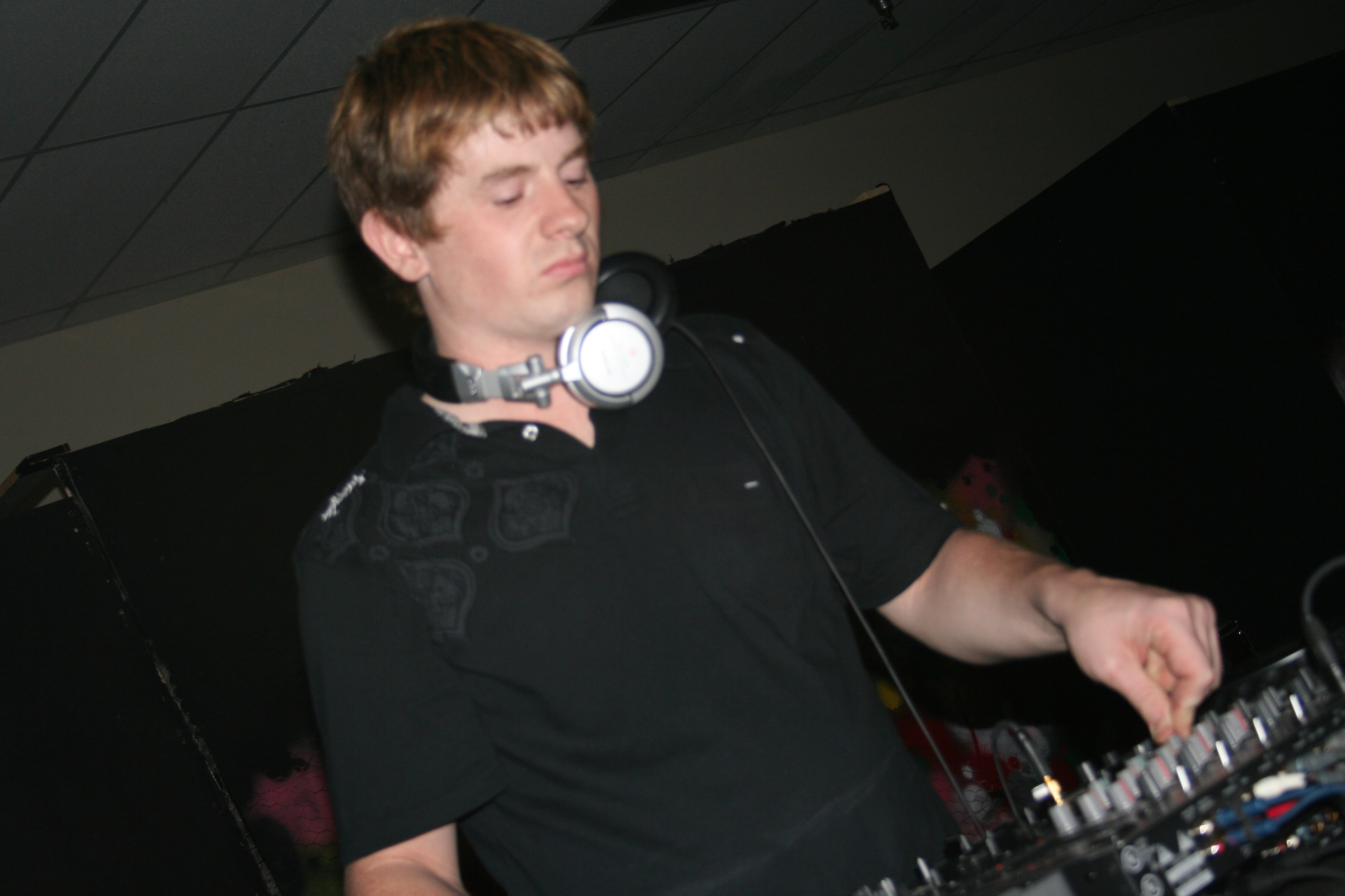 Music is art! A local DJ spins the hits for the gallery-goers