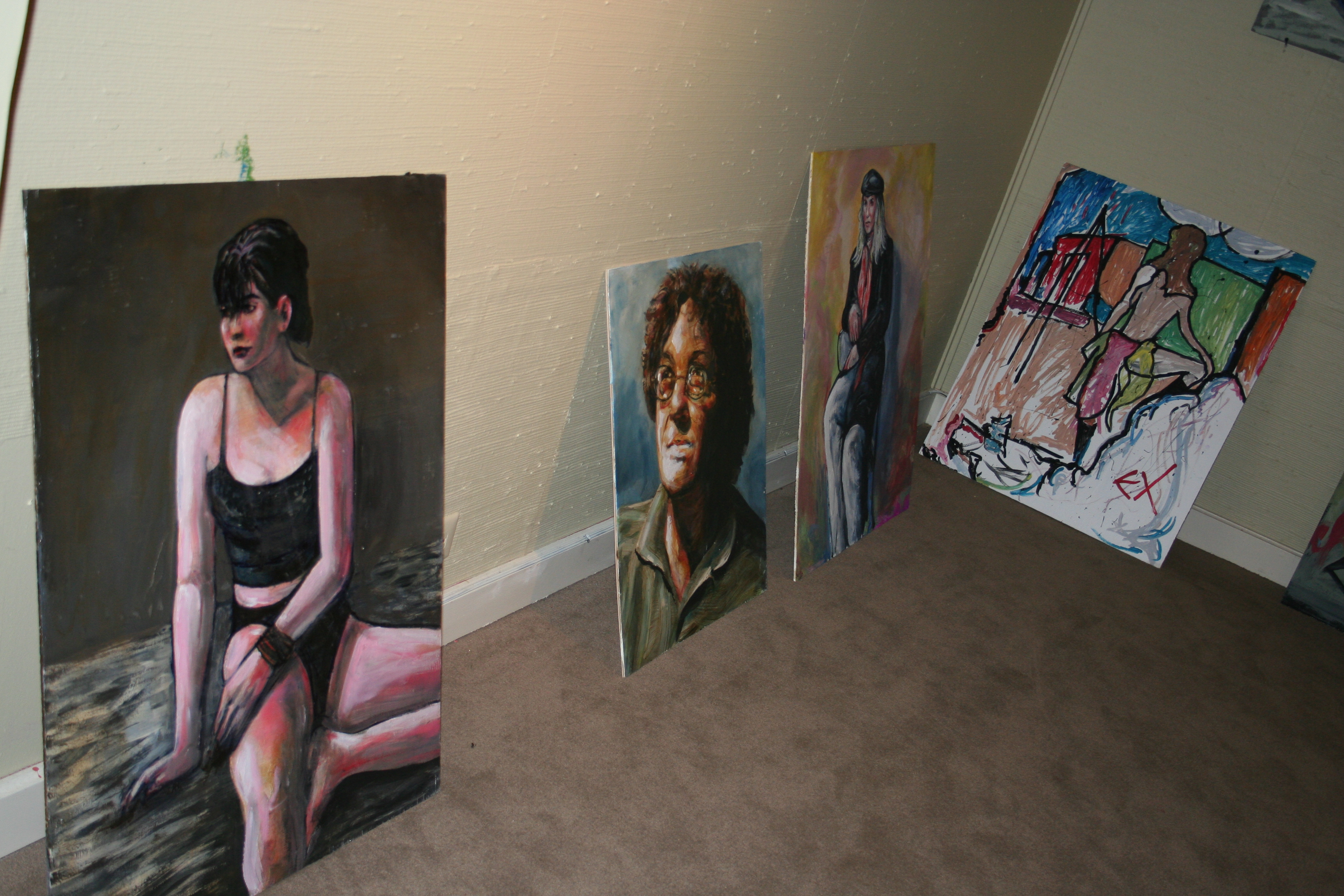 The artists' work can be seen all over the gallery which is open Saturday and Sunday afternoons