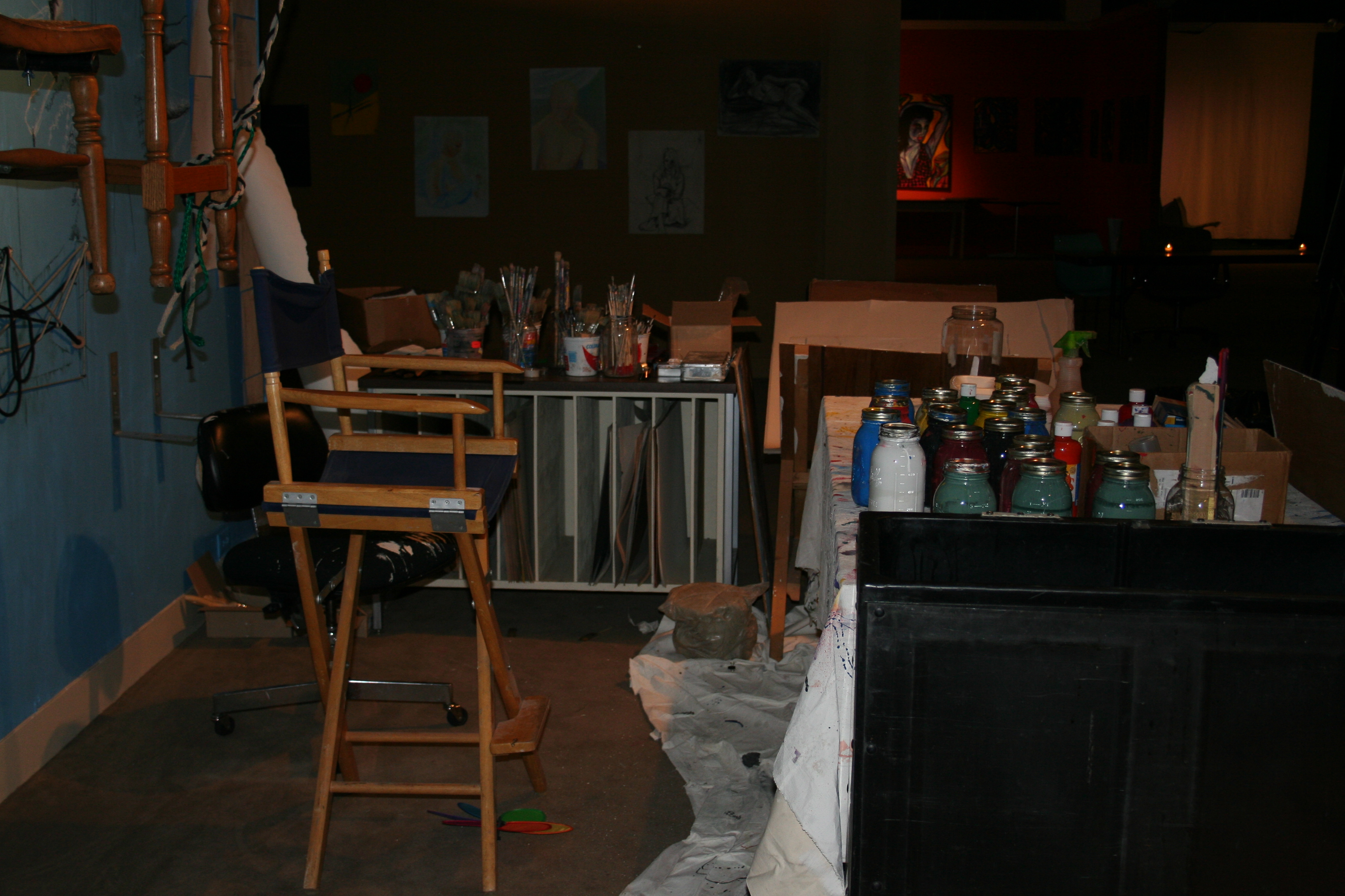 All the art supplies are provided at the ArtsScene Art Party