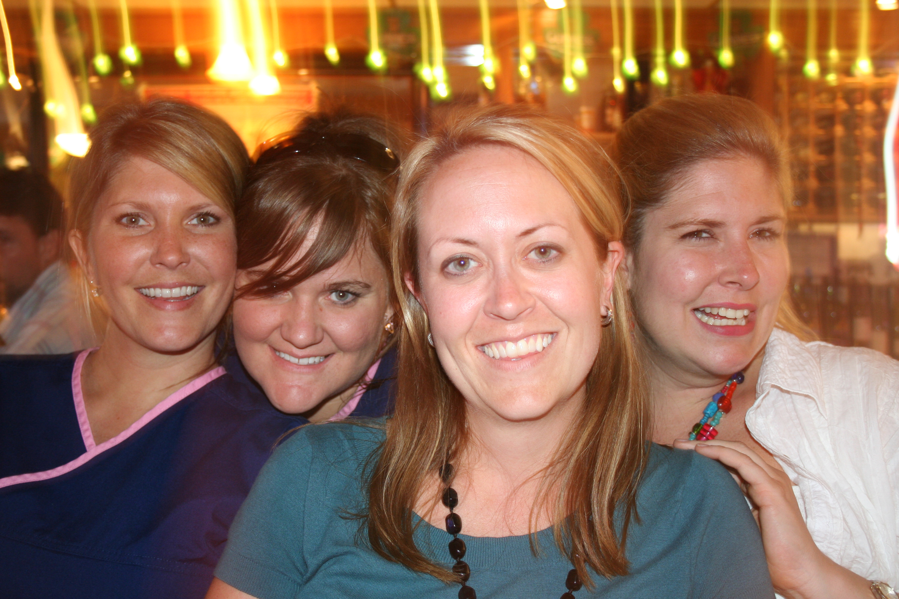 Glenna, Cassie, Ashley and Amy pause for a party pic.