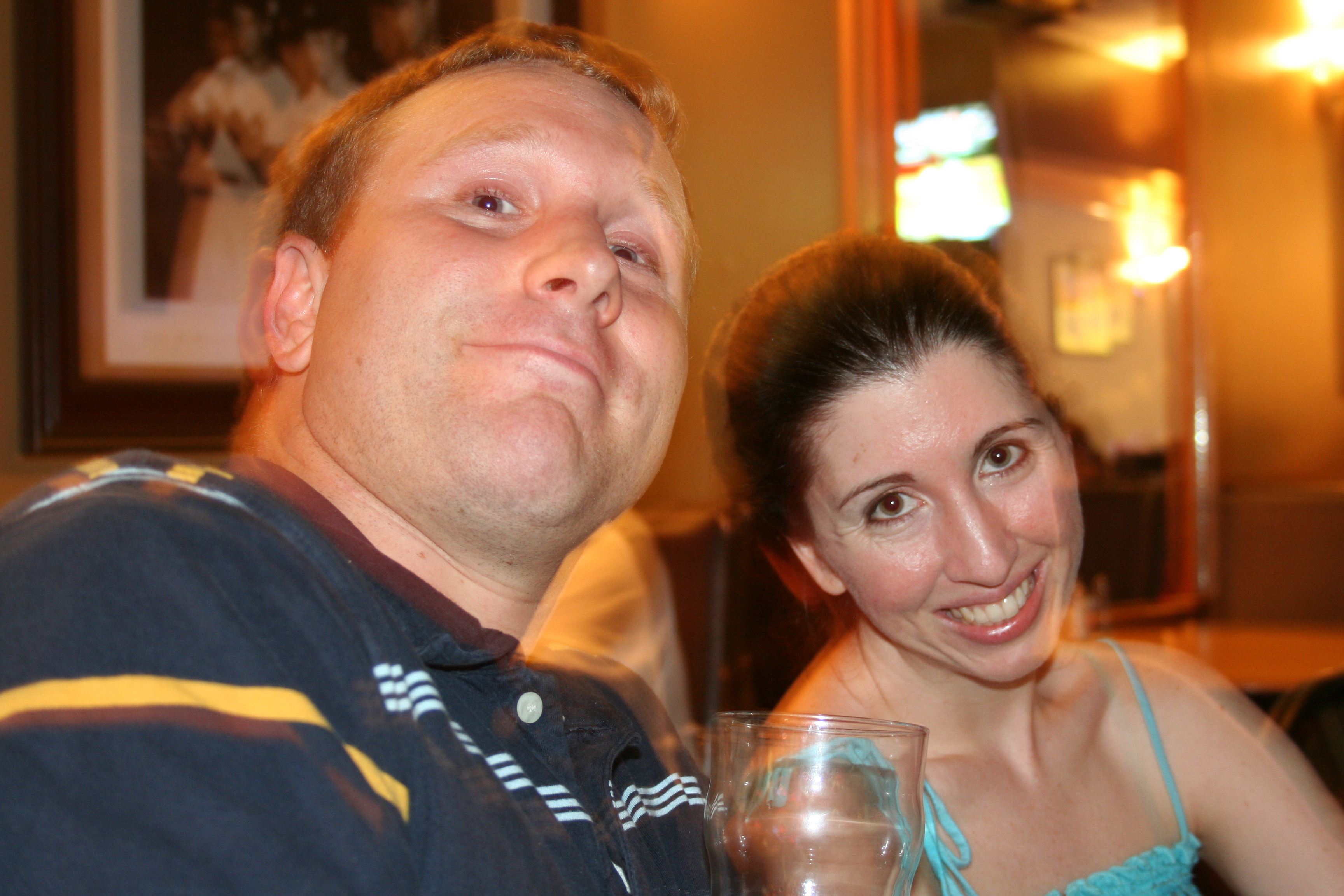 Burke Daneman and Becca Kimmons celebrate a birthday and enjoy co-workers' company.
