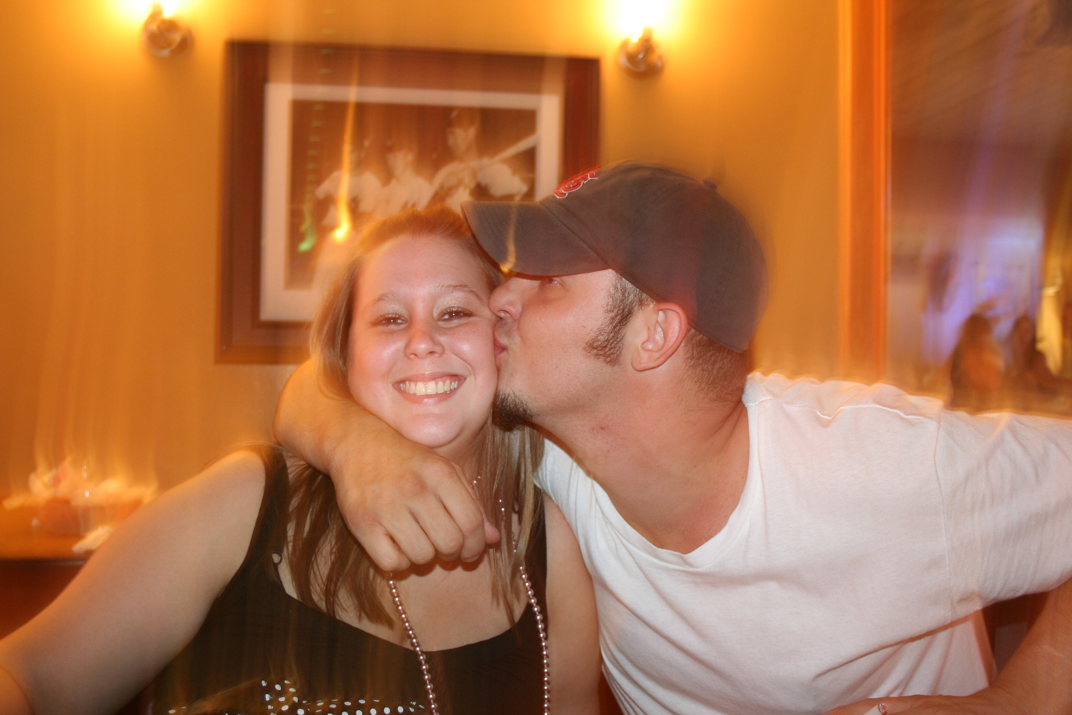 Everybody's in high spirits at Markham. :)
Matt McCann shows some love to Jennifer Albright.