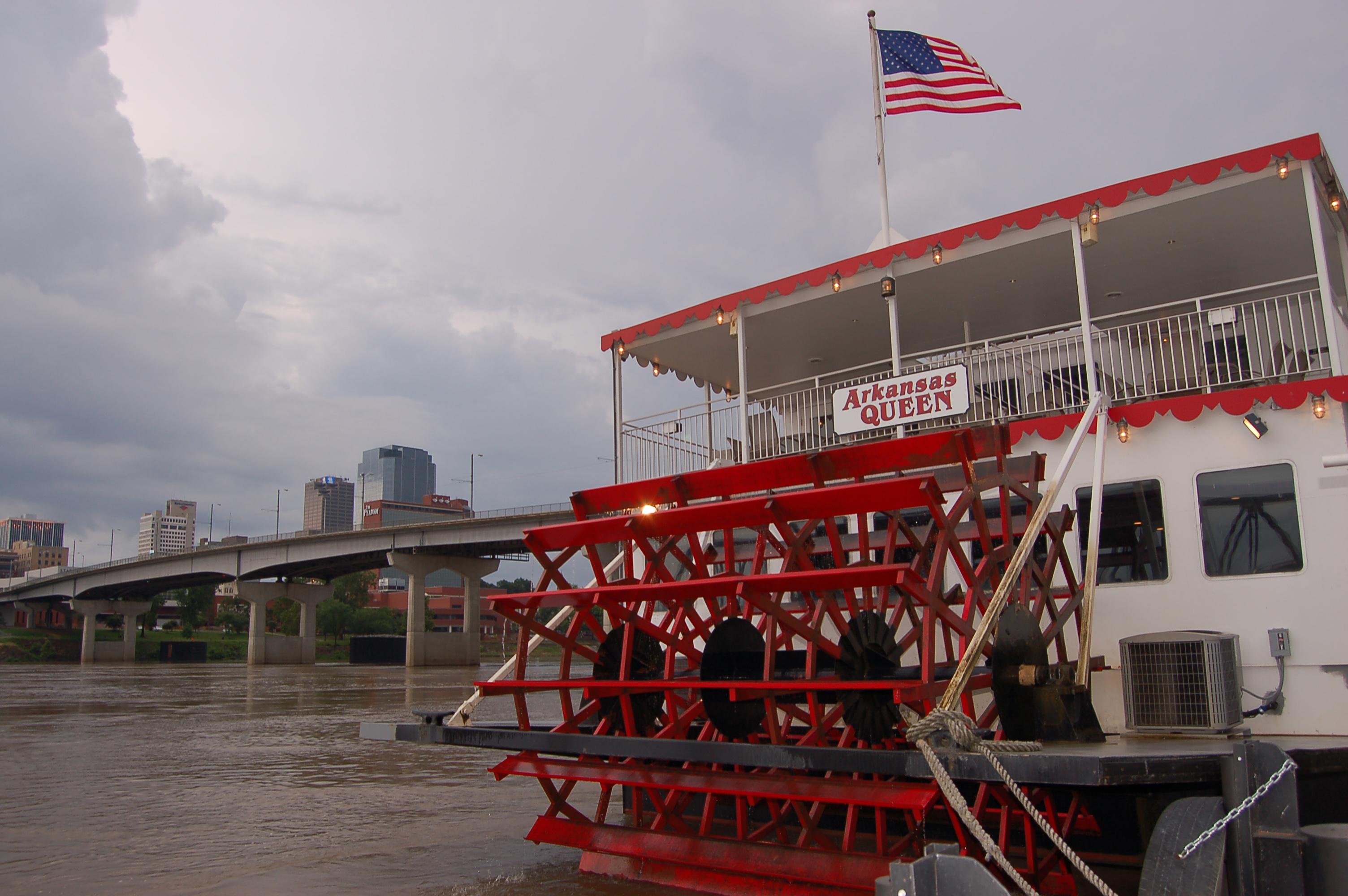 The Arkansas Queen riverboat.