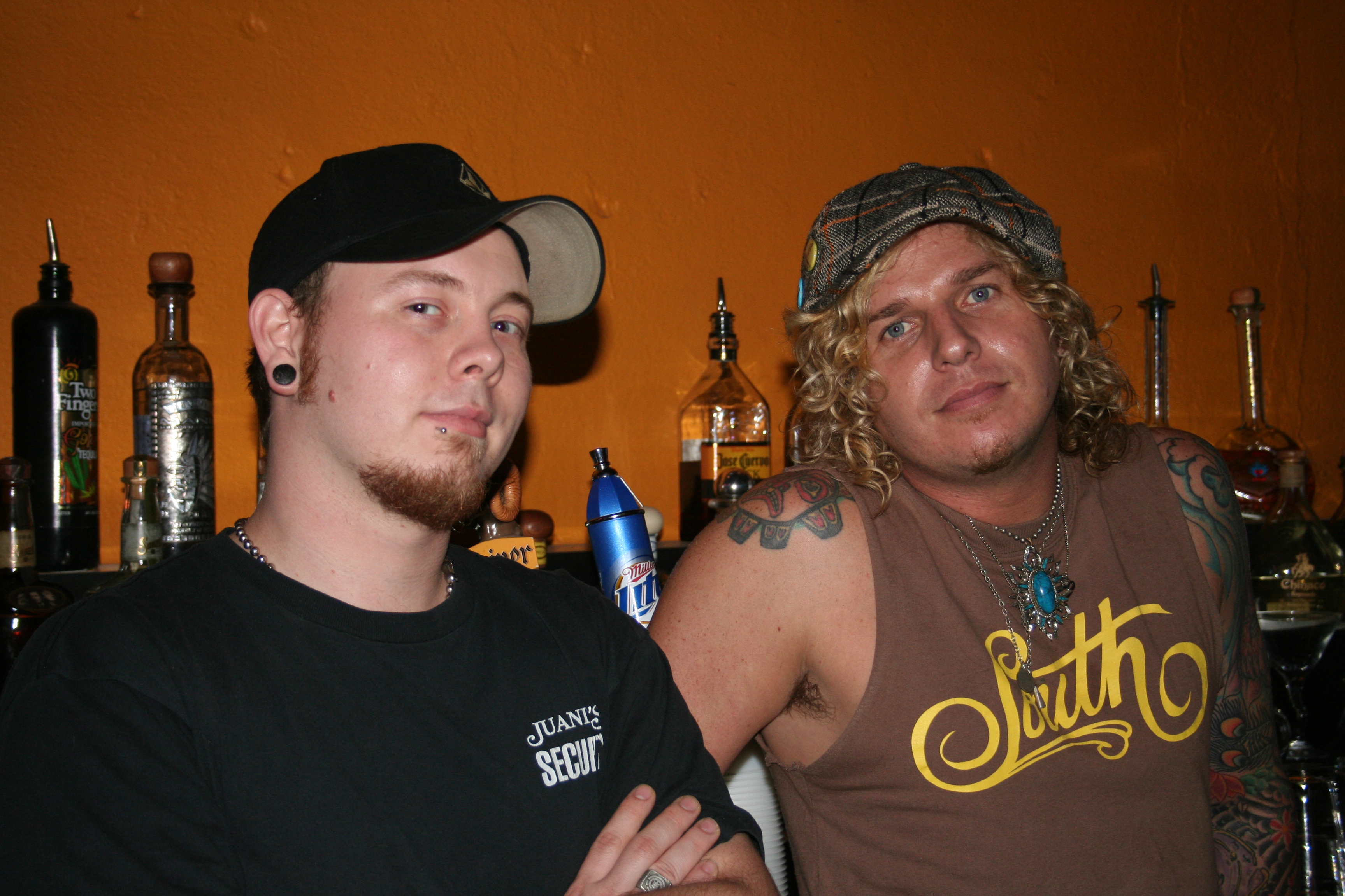 Behind the bar at Juanita's...