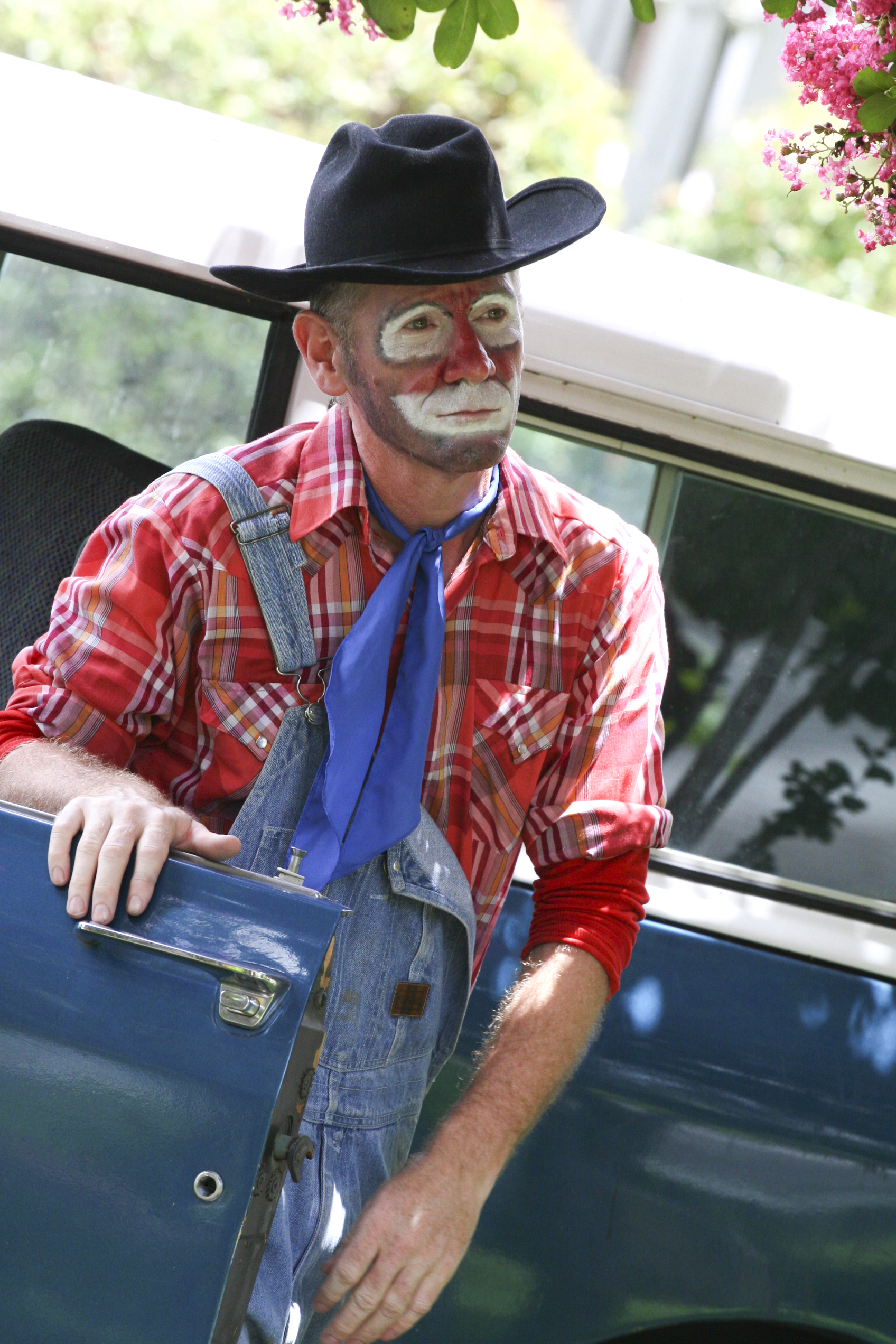 Louis Whitfield walks toward the camera while filming his opening scene.
